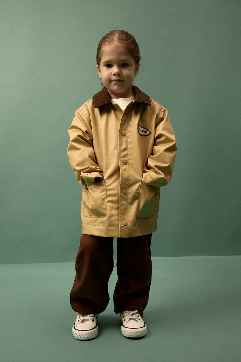 DeFacto Beige BabyBoy Baby Boy Contrast Collar Jacket Casual - Image 2